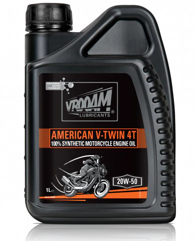 VROOAM American V-Twin 100% Synthetic Motorcycle Engine Oil SAE 20W-50
