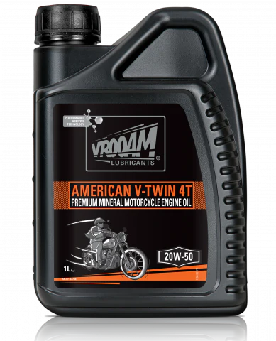 VROOAM American V-Twin Premium Mineral Motorcycle Engine Oil SAE 20W-50