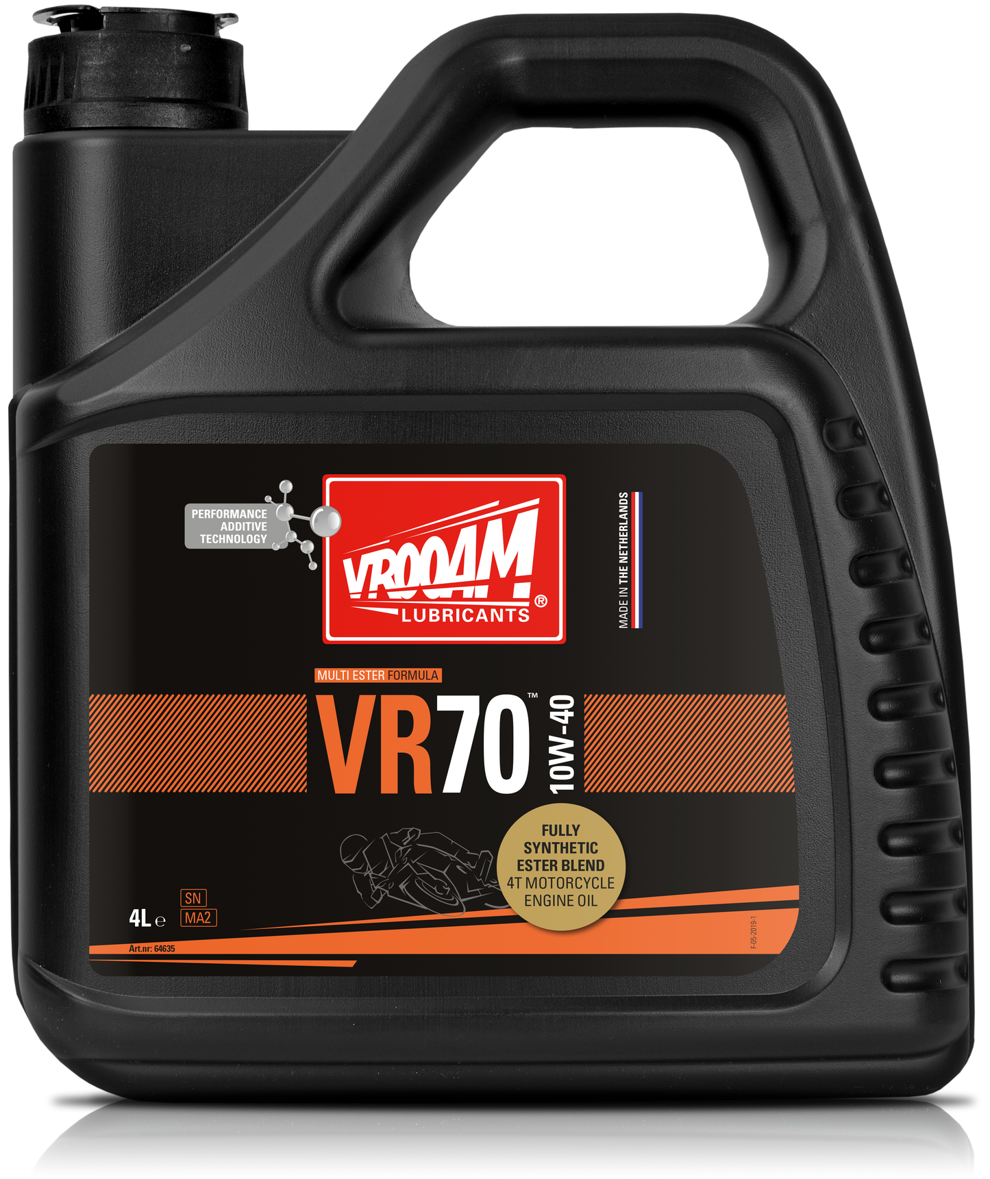 VROOAM VR70 Fully Synthetic Ester Blend 4T Motorcycle Engine Oil  SAE 10W-40
