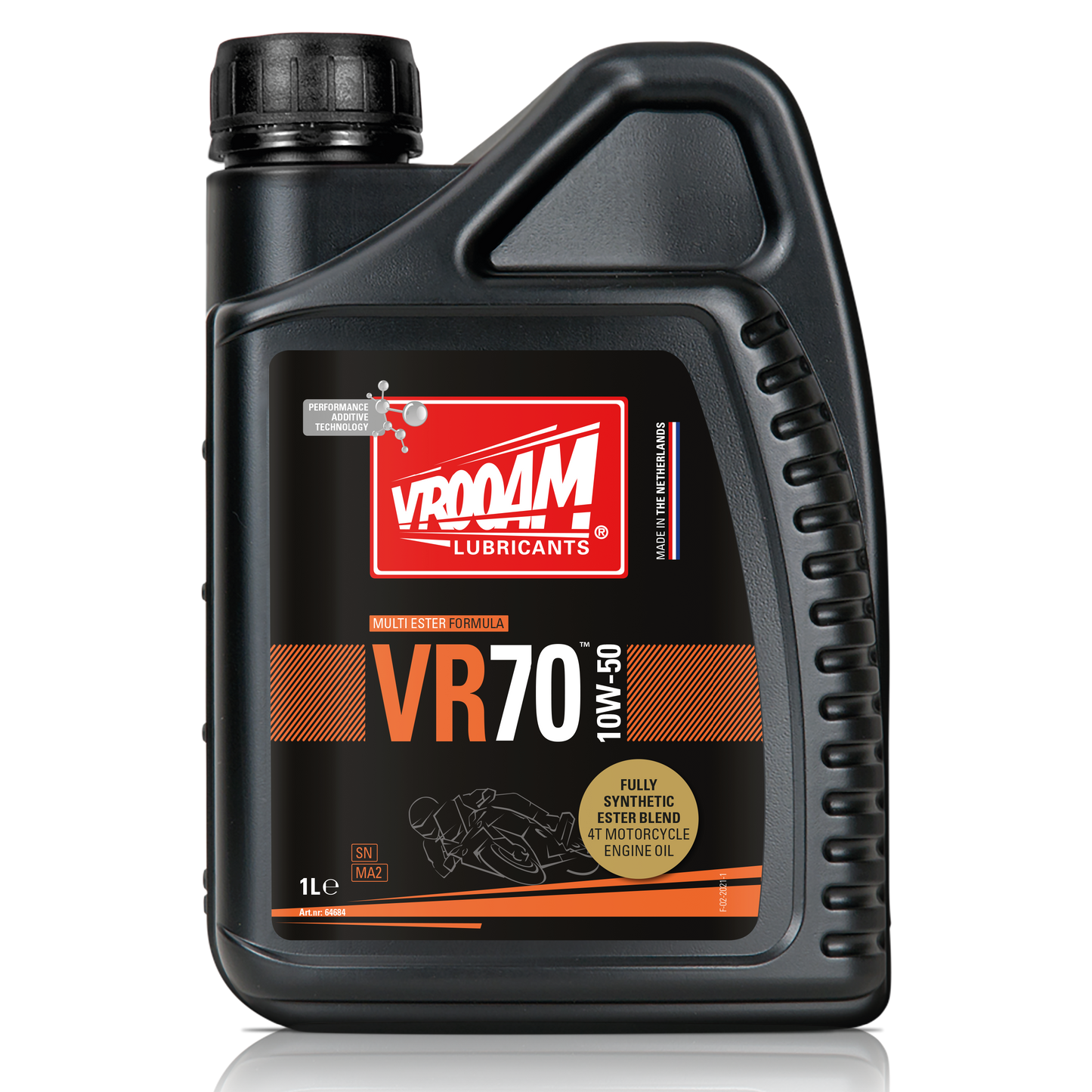 VROOAM VR70 Fully Synthetic Ester Blend 4T Motorcycle Engine Oil SAE 10W-50